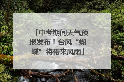 中考期间天气预报发布！台风“蝴蝶”将带来风雨