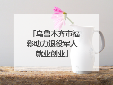 乌鲁木齐市福彩助力退役军人就业创业