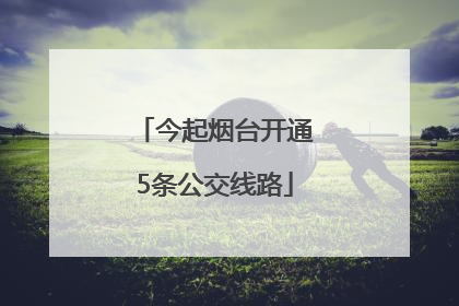 今起烟台开通5条公交线路