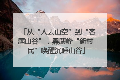 从“人去山空”到“客满山谷”，黑麋峰“新村民”唤醒沉睡山谷