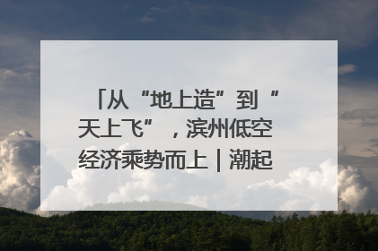 从“地上造”到“天上飞”，滨州低空经济乘势而上｜潮起渤海・网聚黄蓝