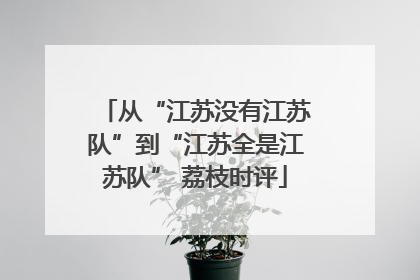 从“江苏没有江苏队”到“江苏全是江苏队” 荔枝时评
