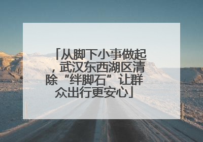 从脚下小事做起，武汉东西湖区清除“绊脚石”让群众出行更安心