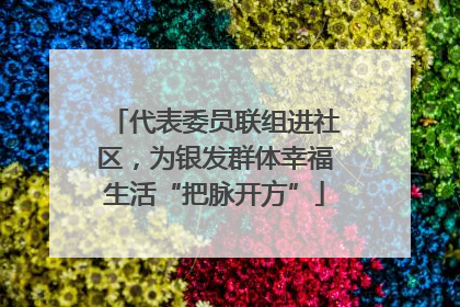 代表委员联组进社区，为银发群体幸福生活“把脉开方”