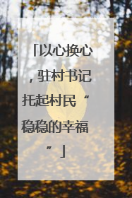 以心换心，驻村书记托起村民“稳稳的幸福”