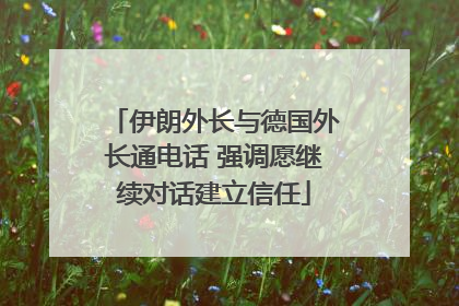 伊朗外长与德国外长通电话 强调愿继续对话建立信任