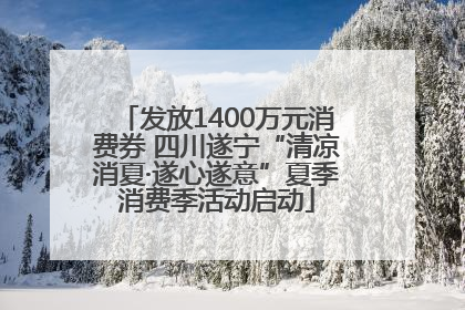 发放1400万元消费券 四川遂宁“清凉消夏·遂心遂意”夏季消费季活动启动