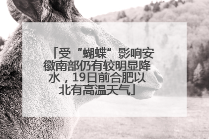 受“蝴蝶”影响安徽南部仍有较明显降水，19日前合肥以北有高温天气