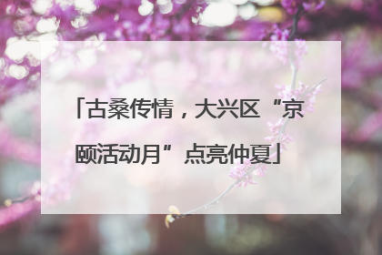 古桑传情，大兴区“京颐活动月”点亮仲夏