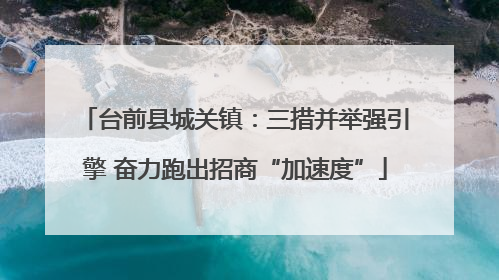 台前县城关镇：三措并举强引擎 奋力跑出招商“加速度”