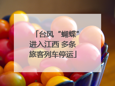 台风“蝴蝶”进入江西 多条旅客列车停运