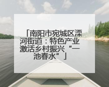 南阳市宛城区溧河街道：特色产业激活乡村振兴“一池春水”