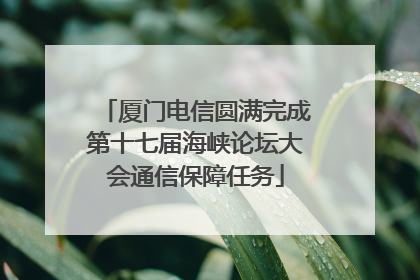 厦门电信圆满完成第十七届海峡论坛大会通信保障任务