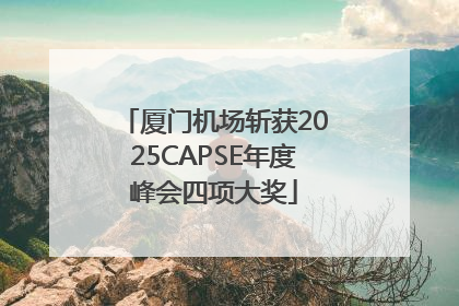 厦门机场斩获2025CAPSE年度峰会四项大奖