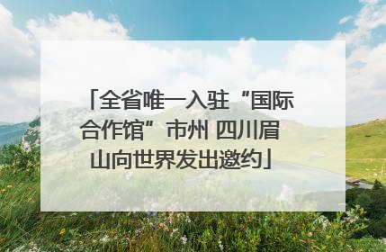 全省唯一入驻“国际合作馆”市州 四川眉山向世界发出邀约
