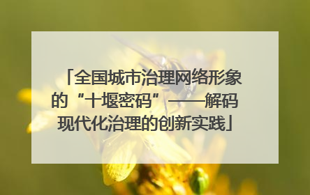 全国城市治理网络形象的“十堰密码”——解码现代化治理的创新实践