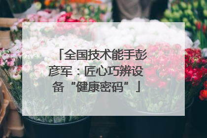 全国技术能手彭彦军：匠心巧辨设备“健康密码”