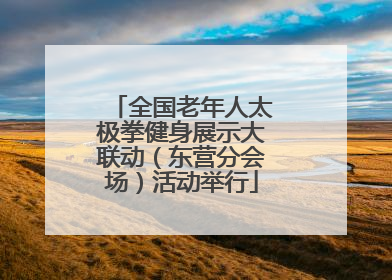 全国老年人太极拳健身展示大联动（东营分会场）活动举行
