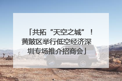 共拓“天空之城”！黄陂区举行低空经济深圳专场推介招商会