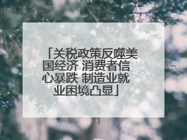 关税政策反噬美国经济 消费者信心暴跌 制造业就业困境凸显