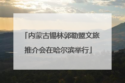 内蒙古锡林郭勒盟文旅推介会在哈尔滨举行