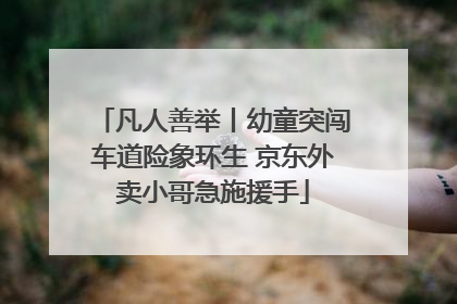 凡人善举丨幼童突闯车道险象环生 京东外卖小哥急施援手