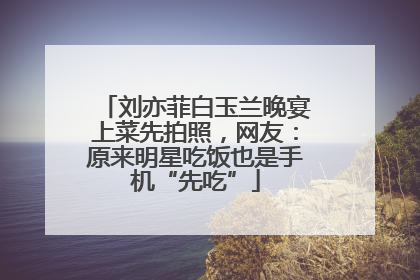 刘亦菲白玉兰晚宴上菜先拍照，网友：原来明星吃饭也是手机“先吃”