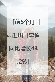 前5个月甘肃进出口总值同比增长43.2%