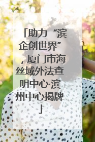 助力“滨企创世界”，厦门市海丝域外法查明中心·滨州中心揭牌