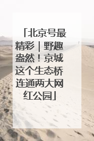 北京号最精彩｜野趣盎然！京城这个生态桥连通两大网红公园