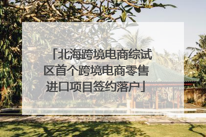 北海跨境电商综试区首个跨境电商零售进口项目签约落户