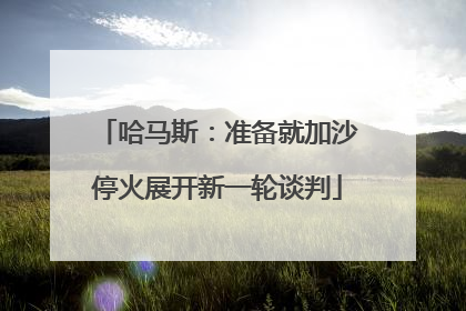 哈马斯：准备就加沙停火展开新一轮谈判