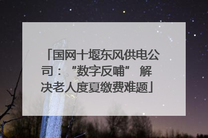 国网十堰东风供电公司：“数字反哺” 解决老人度夏缴费难题