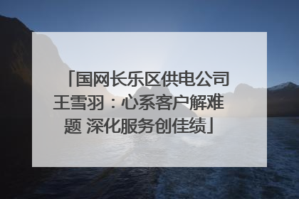 国网长乐区供电公司王雪羽：心系客户解难题 深化服务创佳绩