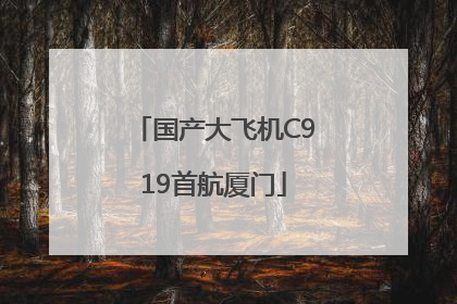 国产大飞机C919首航厦门