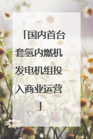 国内首台套氢内燃机发电机组投入商业运营