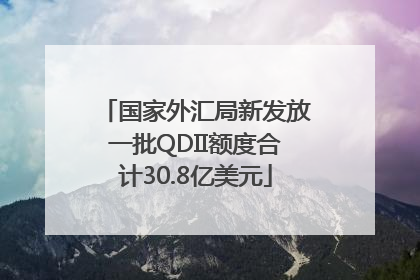 国家外汇局新发放一批QDII额度合计30.8亿美元