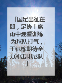 国足出征在即，足协主席雨中观看训练为球队打气，王钰栋期待全力冲击印尼队