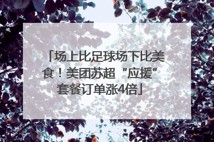 场上比足球场下比美食！美团苏超“应援”套餐订单涨4倍