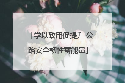 学以致用促提升 公路安全韧性蓄能量