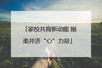 家校共育新动能 刚柔并济“心”力量