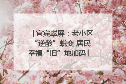 宜宾翠屏：老小区“逆龄”蜕变 居民幸福“旧”地加码
