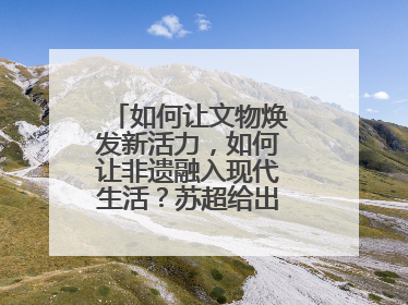 如何让文物焕发新活力，如何让非遗融入现代生活？苏超给出一个很好启示