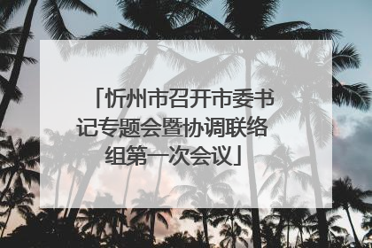 忻州市召开市委书记专题会暨协调联络组第一次会议