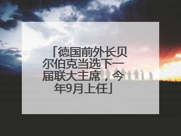 德国前外长贝尔伯克当选下一届联大主席，今年9月上任