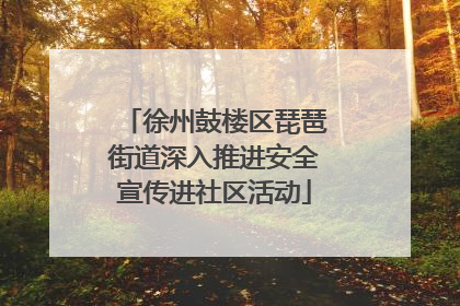 徐州鼓楼区琵琶街道深入推进安全宣传进社区活动