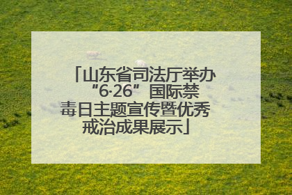 山东省司法厅举办“6·26”国际禁毒日主题宣传暨优秀戒治成果展示