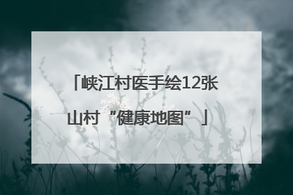 峡江村医手绘12张山村“健康地图”