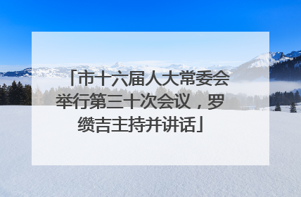 市十六届人大常委会举行第三十次会议，罗缵吉主持并讲话