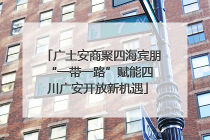 广土安商聚四海宾朋 “一带一路”赋能四川广安开放新机遇